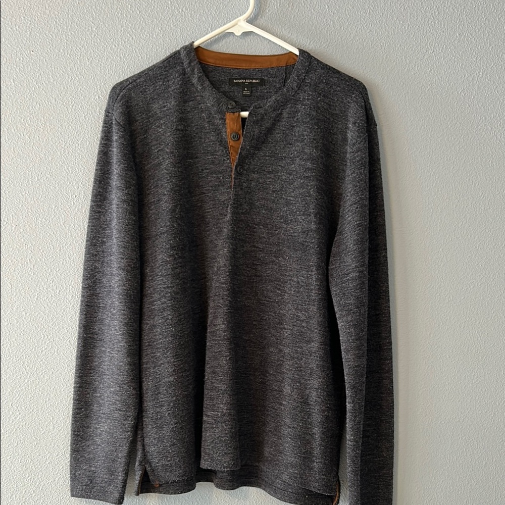 Banana Republic Blue Crewneck Sweater Soft Knit